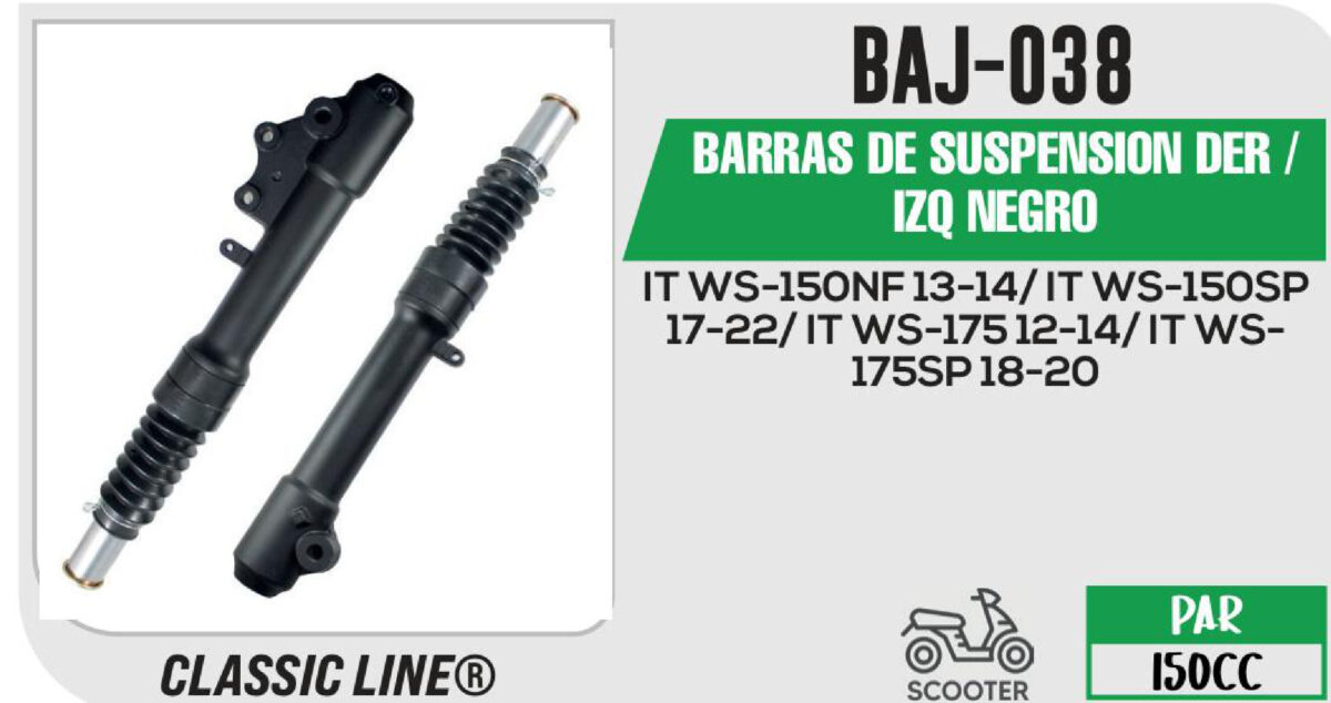 BARRAS DE SUSPENSIÓN DER / IZQ NEGRO