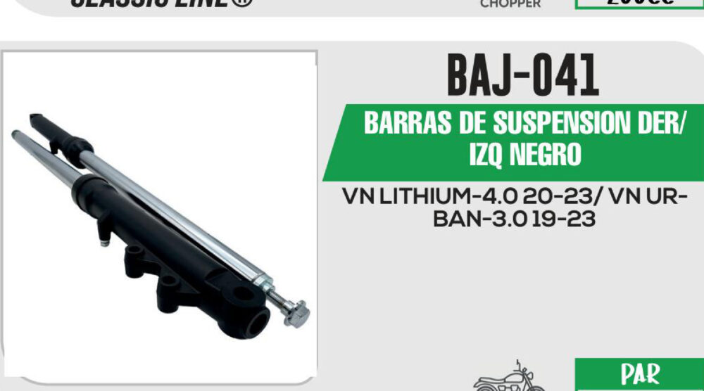 BARRAS DE SUSPENSIÓN DER / IZQ NEGRO