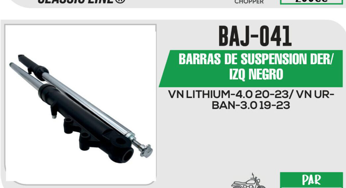 BARRAS DE SUSPENSIÓN DER / IZQ NEGRO