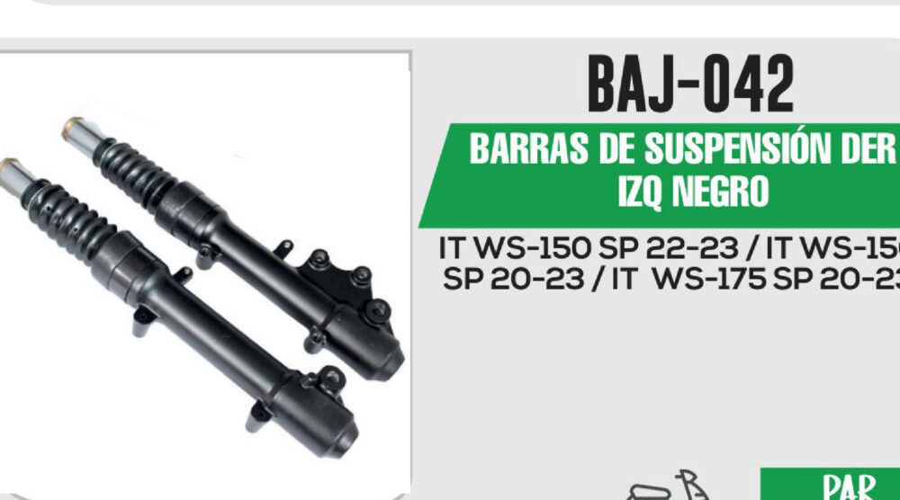 BARRAS DE SUSPENSIÓN DER / IZQ NEGRO