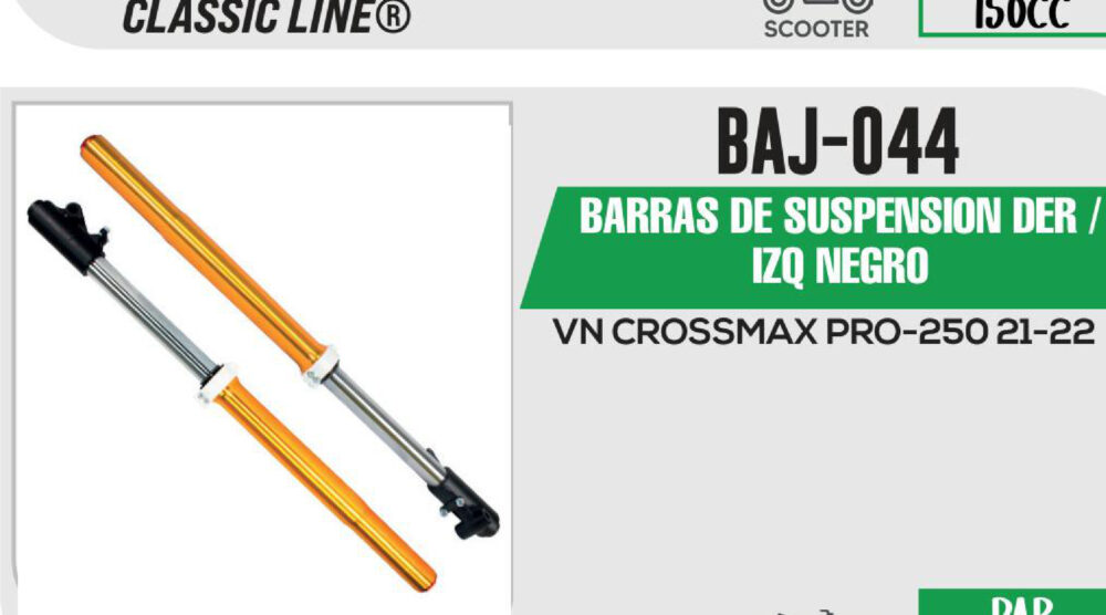BARRAS DE SUSPENSION DER / IZQ NEGRO