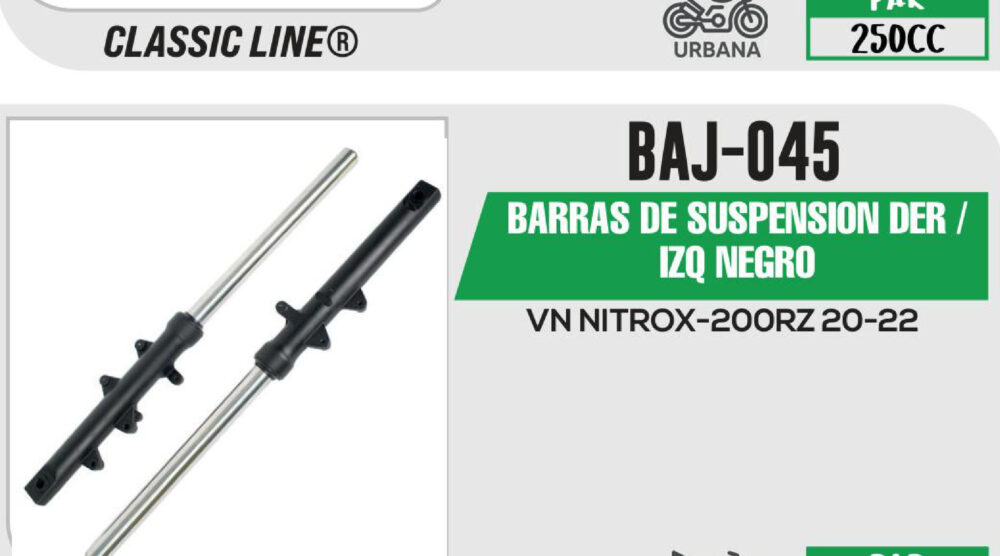BARRAS DE SUSPENSION DER / IZQ NEGRO