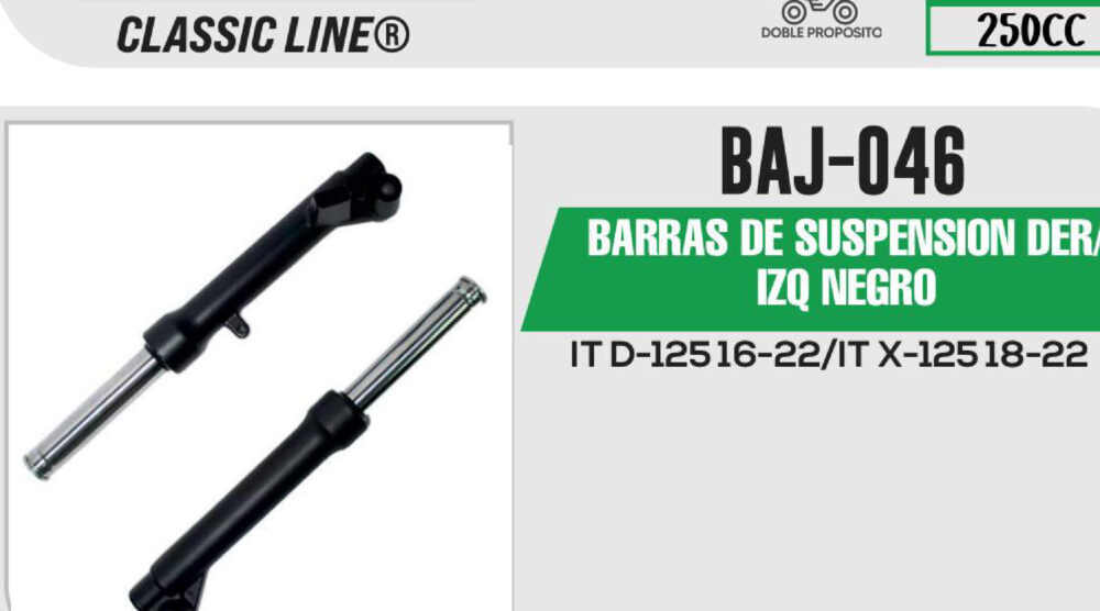 BARRAS DE SUSPENSION DER/IZQ NEGRO
