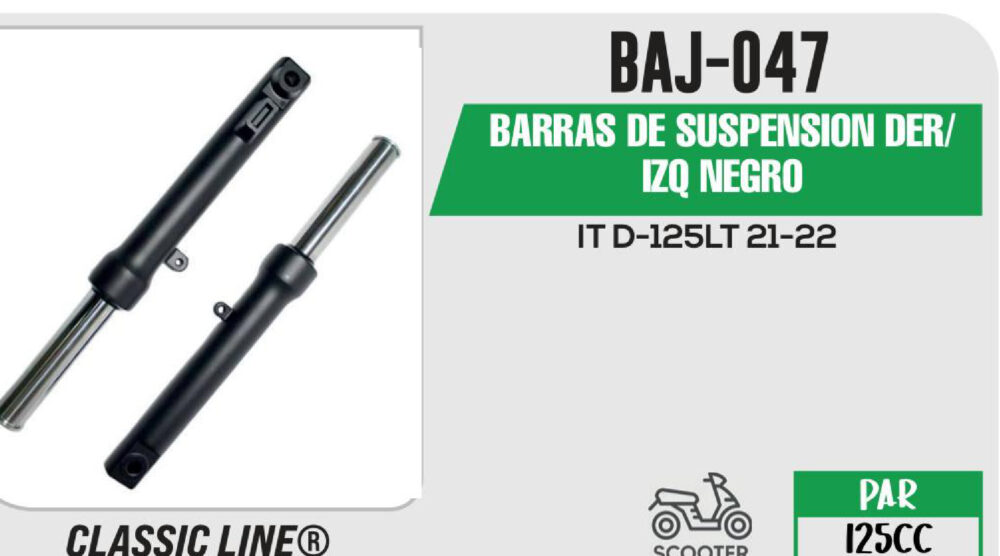 BARRAS DE SUSPENSION DER/IZQ NEGRO