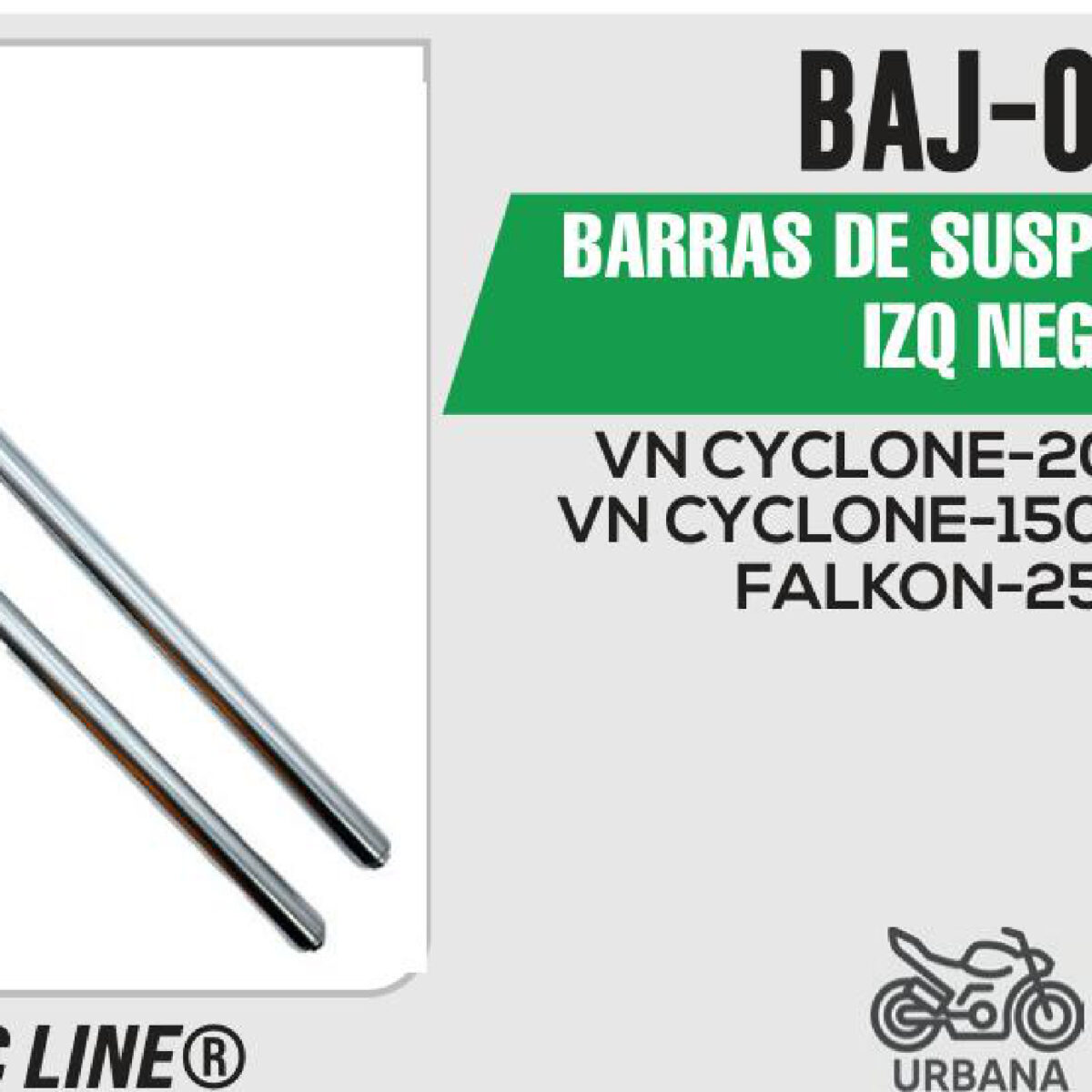 BARRAS DE SUSPENSION DER / IZQ NEGRO