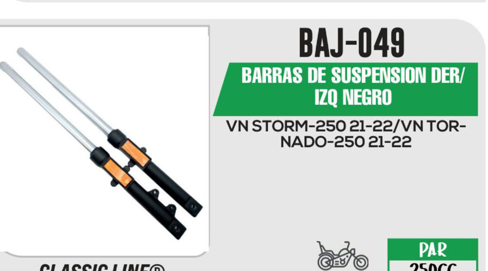 BARRAS DE SUSPENSION DER / IZQ NEGRO