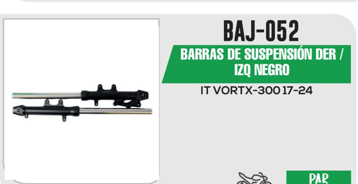 BARRAS DE SUSPENSIÓN DER / IZQ NEGRO