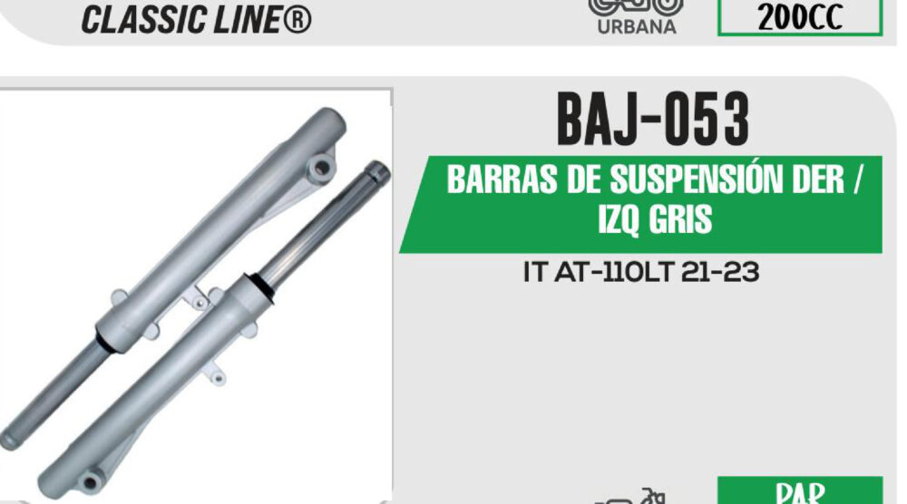 BARRAS DE SUSPENSIÓN DER / IZQ NEGRO GRIS