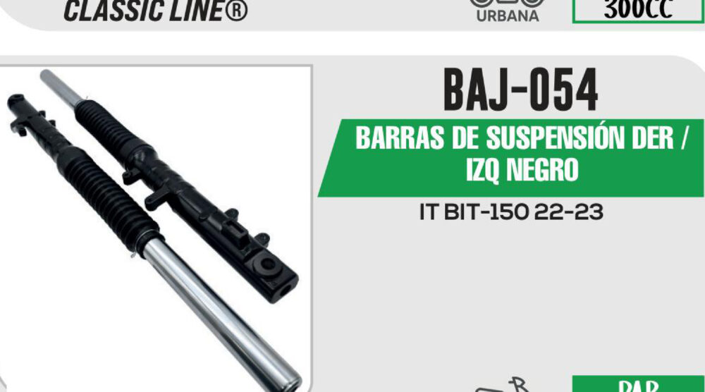 BARRAS DE SUSPENSIÓN DER/IZQ NEGRO