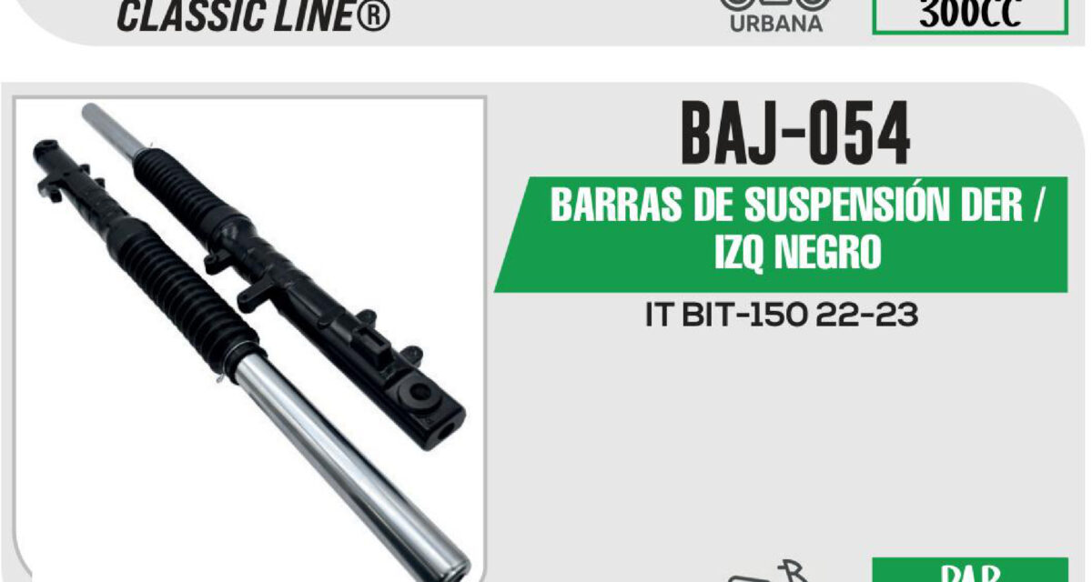 BARRAS DE SUSPENSIÓN DER/IZQ NEGRO