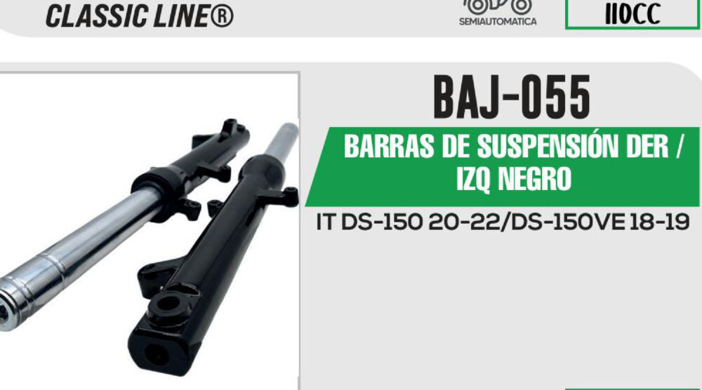 BARRAS DE SUSPENSIÓN DER / IZQ NEGRO