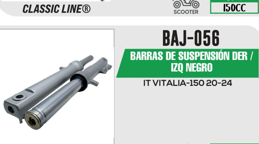 BARRAS DE SUSPENSIÓN DER / IZQ NEGRO