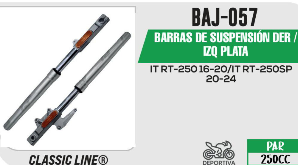 BARRAS DE SUSPENSIÓN DER / IZQ PLATA
