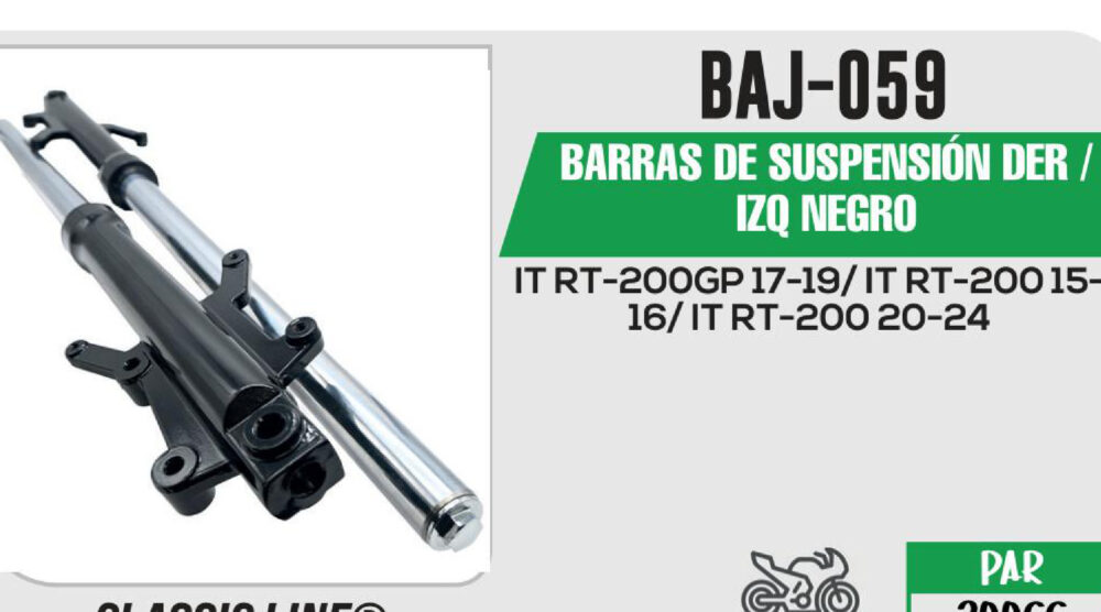 BARRAS DE SUSPENSIÓN DER / IZQ