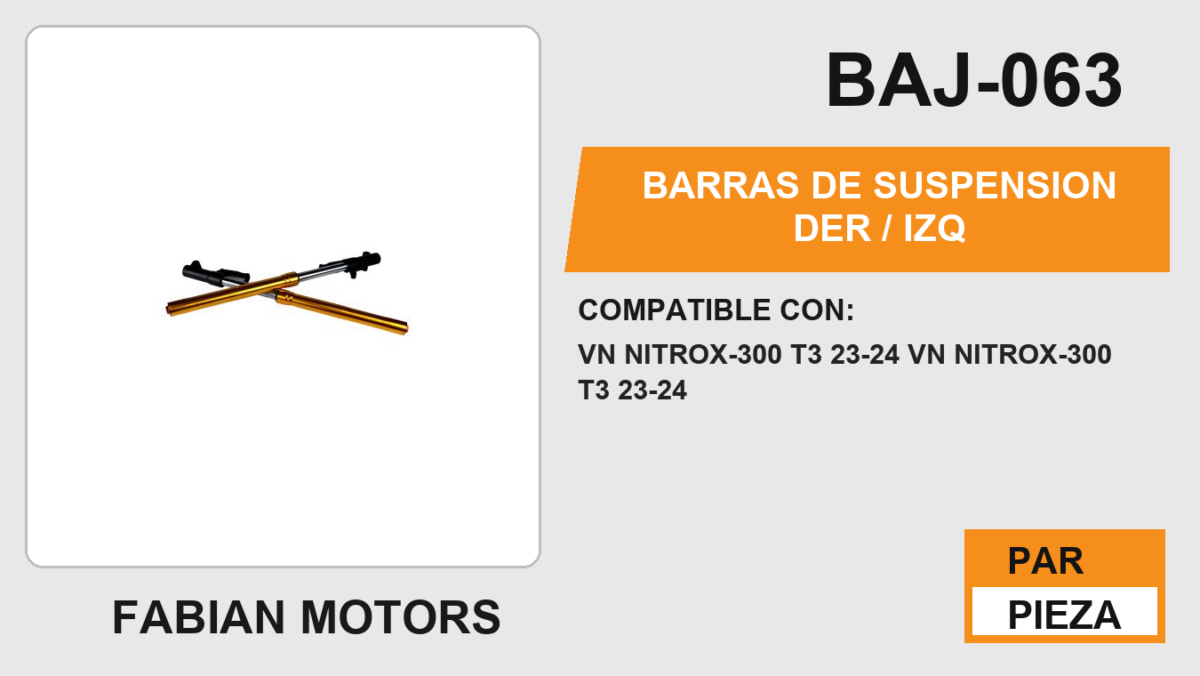 BARRAS DE SUSPENSIÓN DER / IZQ