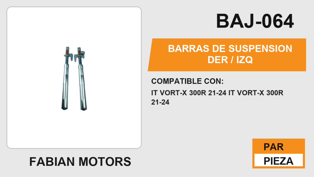 BARRAS DE SUSPENSIÓN DER / IZQ