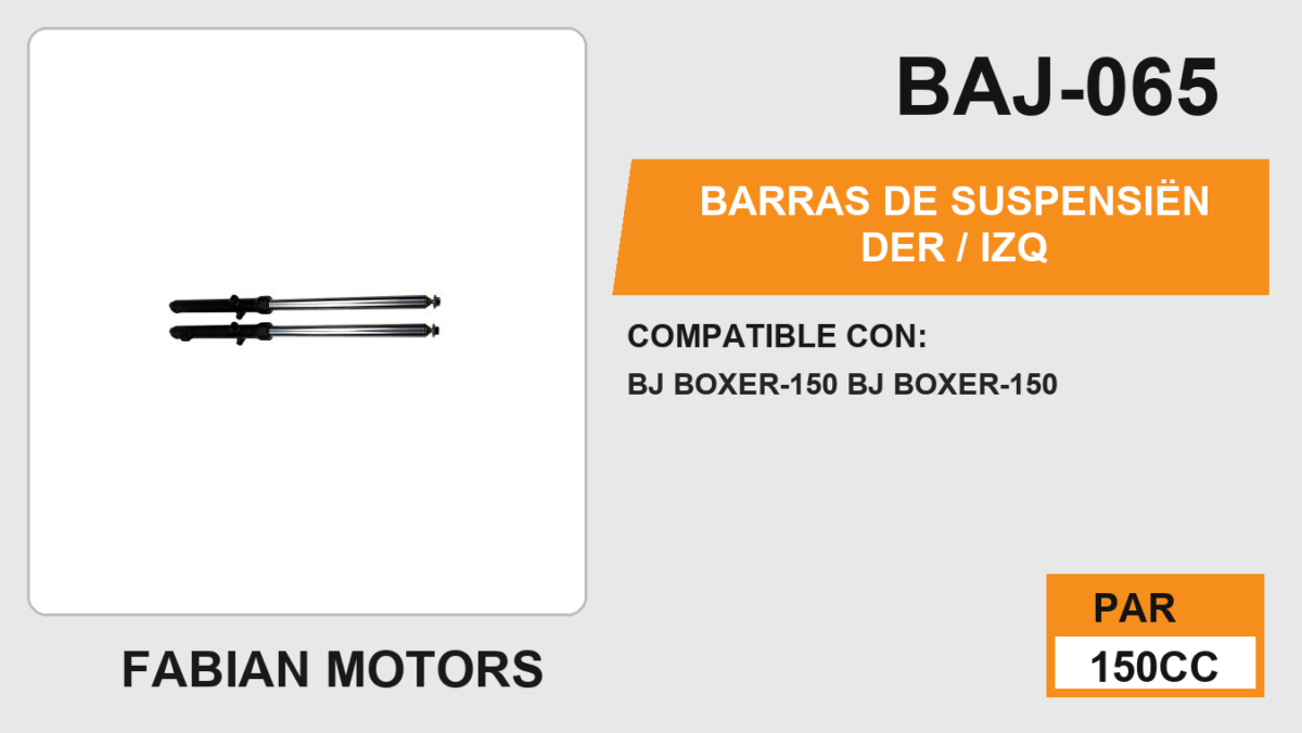 BARRAS DE SUSPENSIÓN DER / IZQ NEGRO
