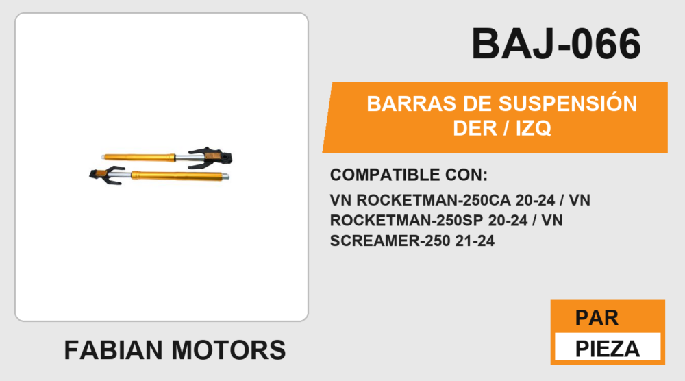 BARRAS DE SUSPENSIÓN DER / IZQ