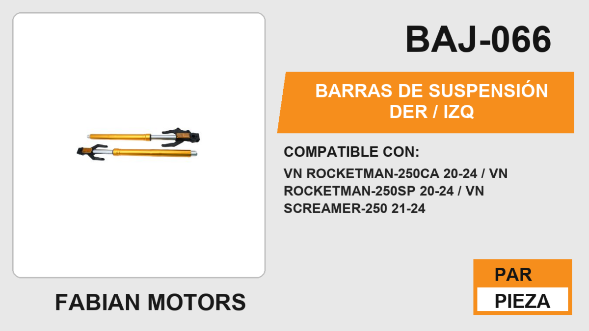 BARRAS DE SUSPENSIÓN DER / IZQ