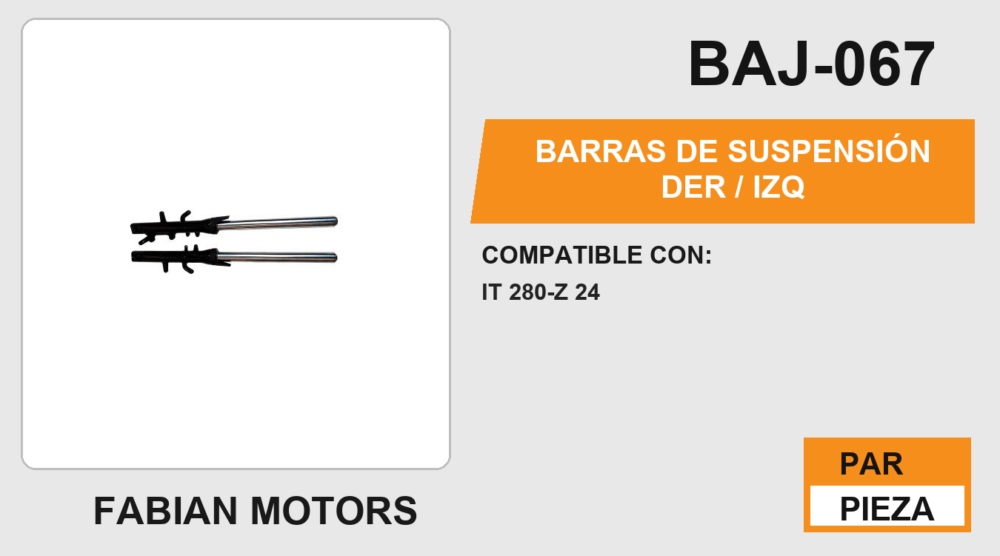 BARRAS DE SUSPENSIÓN DER / IZQ