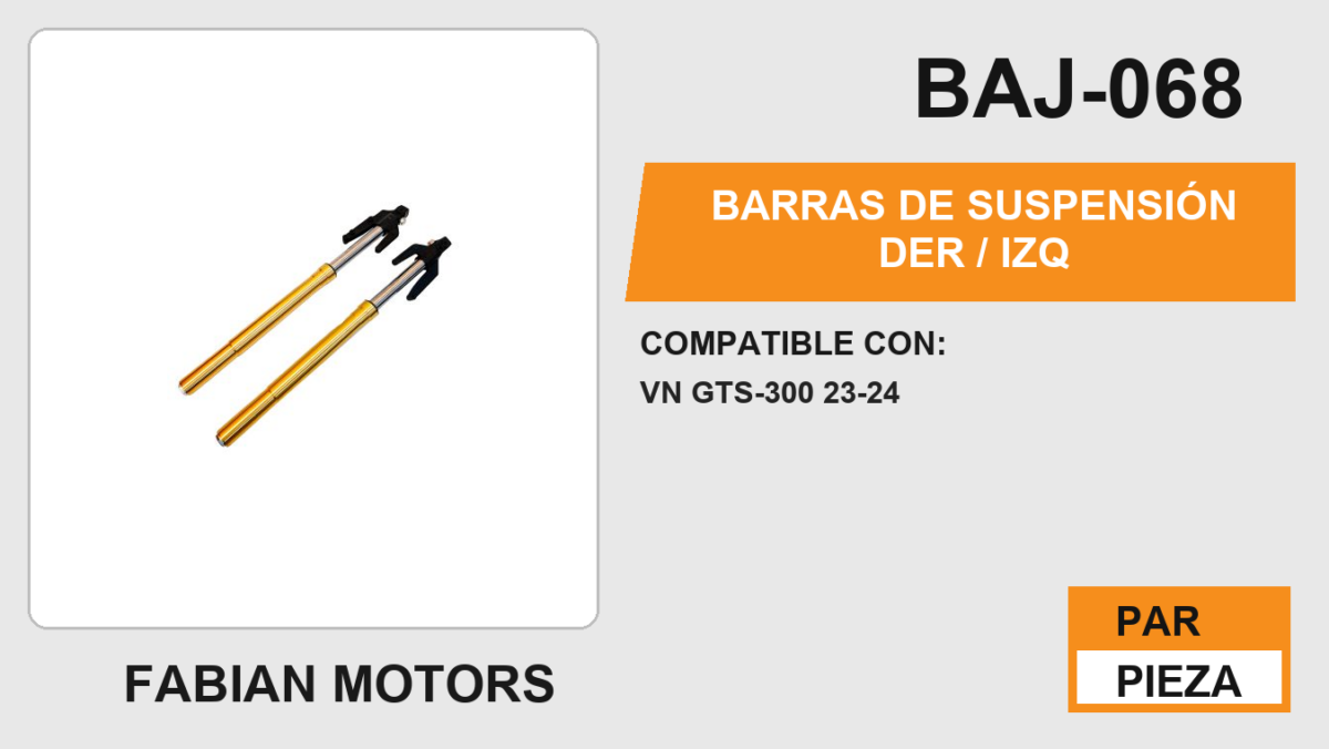 BARRAS DE SUSPENSIÓN DER / IZQ