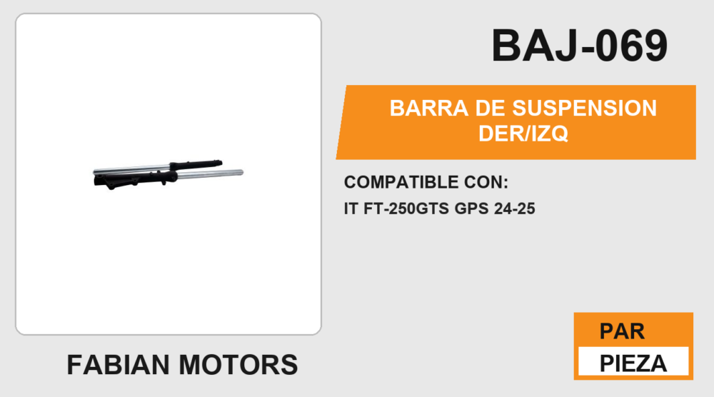 BARRA DE SUSPENSION DER/IZQ