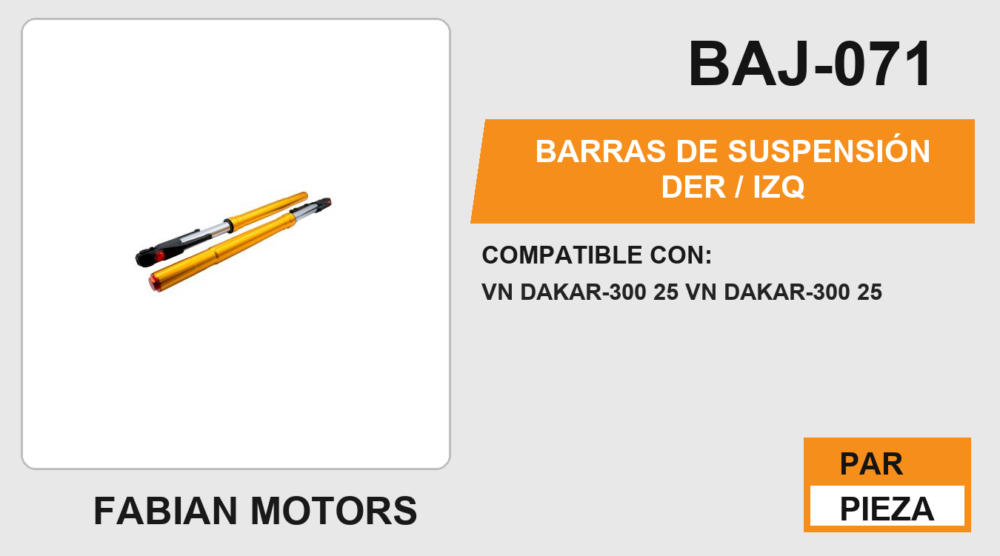BARRAS DE SUSPENSIÓN DER / IZQ
