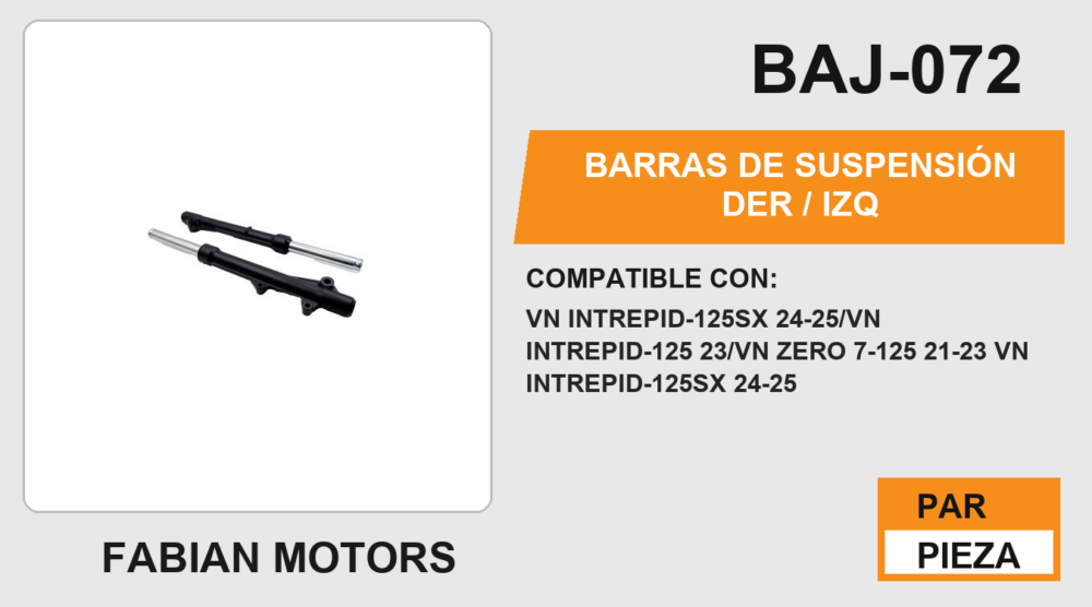 BARRAS DE SUSPENSIÓN DER / IZQ