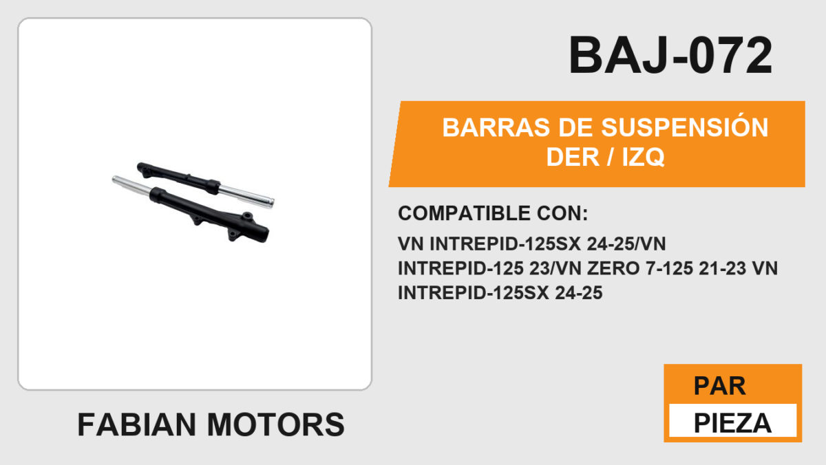 BARRAS DE SUSPENSIÓN DER / IZQ