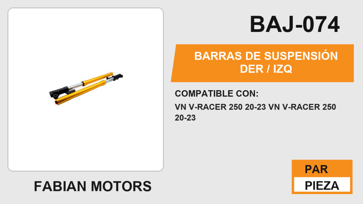 BARRAS DE SUSPENSIÓN DER / IZQ