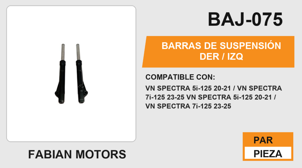 BARRAS DE SUSPENSIÓN DER / IZQ