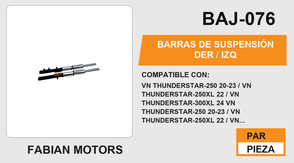 BARRAS DE SUSPENSIÓN DER / IZQ