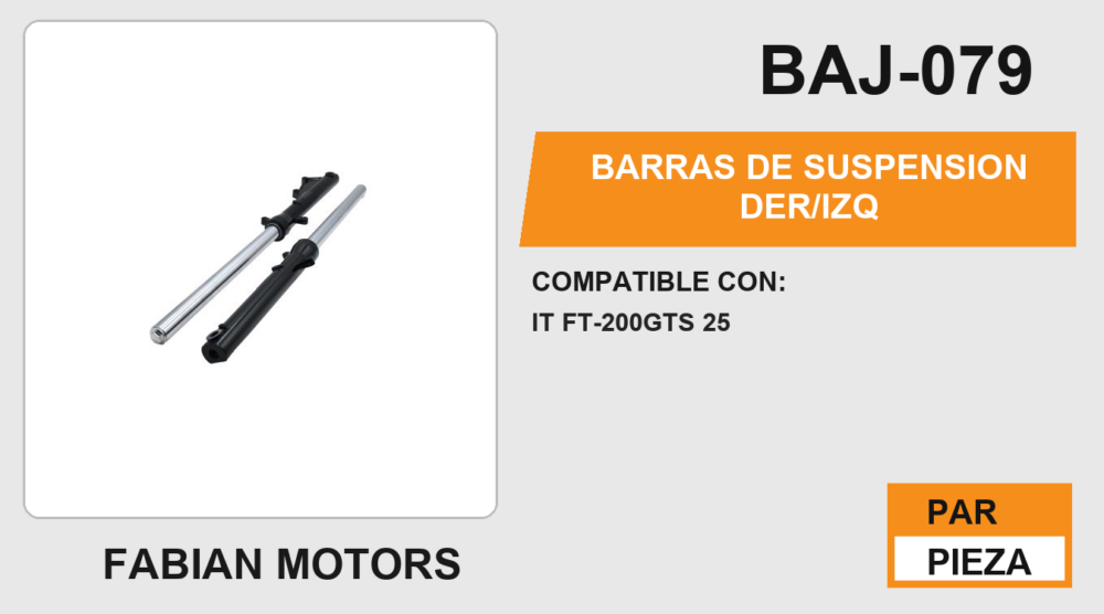 BARRAS DE SUSPENSION DER/IZQ