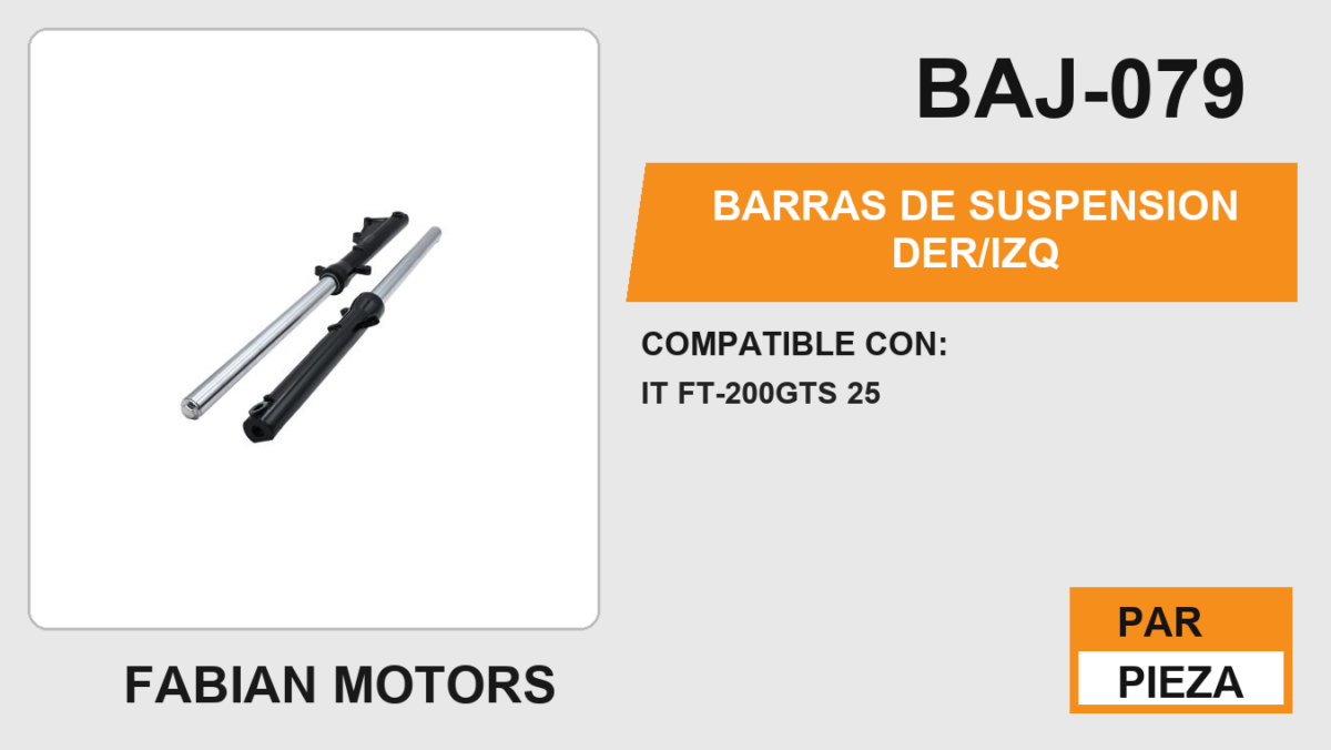 BARRAS DE SUSPENSION DER/IZQ