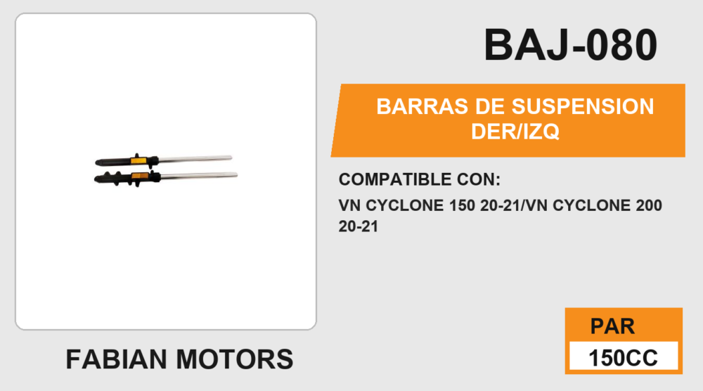 BARRAS DE SUSPENSION DER/IZQ