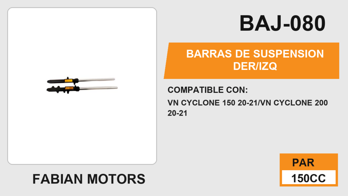 BARRAS DE SUSPENSION DER/IZQ