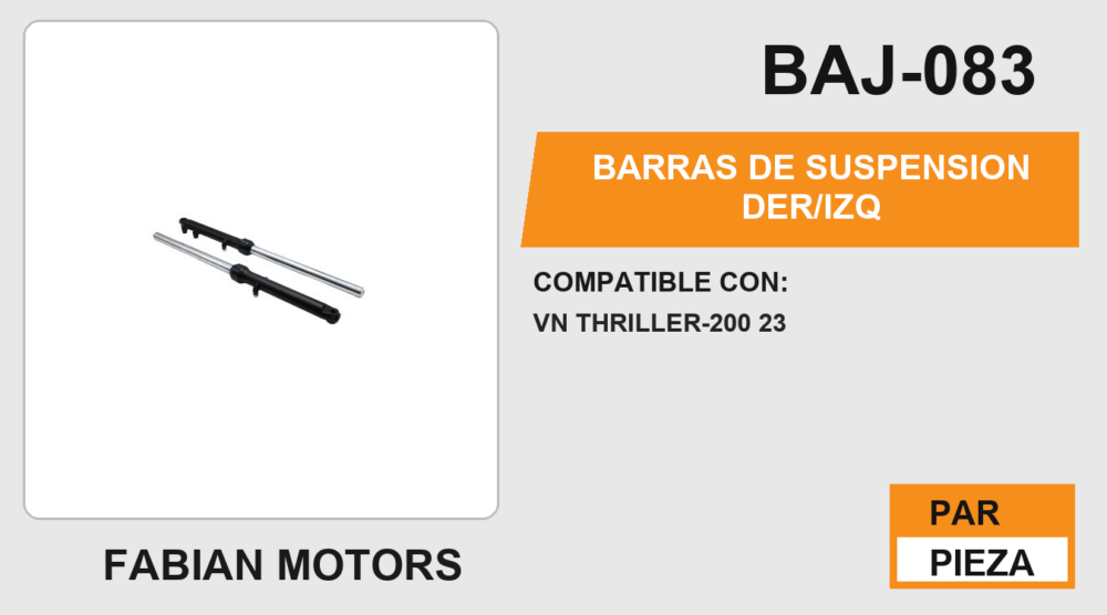 BARRAS DE SUSPENSION DER/IZQ