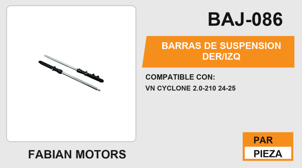 BARRAS DE SUSPENSION DER/IZQ
