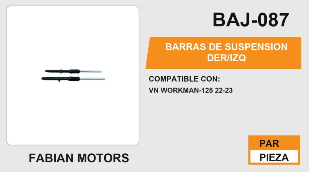 BARRAS DE SUSPENSION DER/IZQ