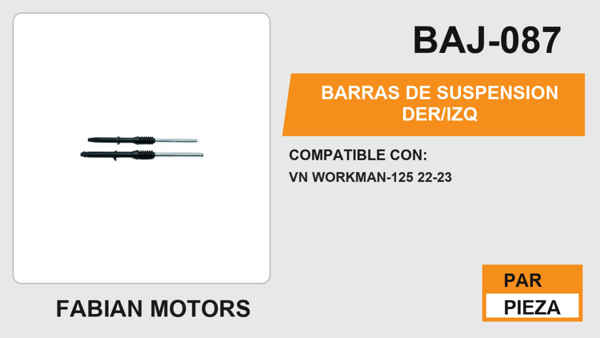 BARRAS DE SUSPENSION DER/IZQ