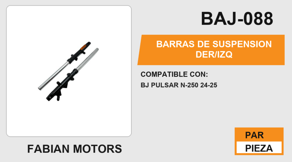 BARRAS DE SUSPENSION DER/IZQ