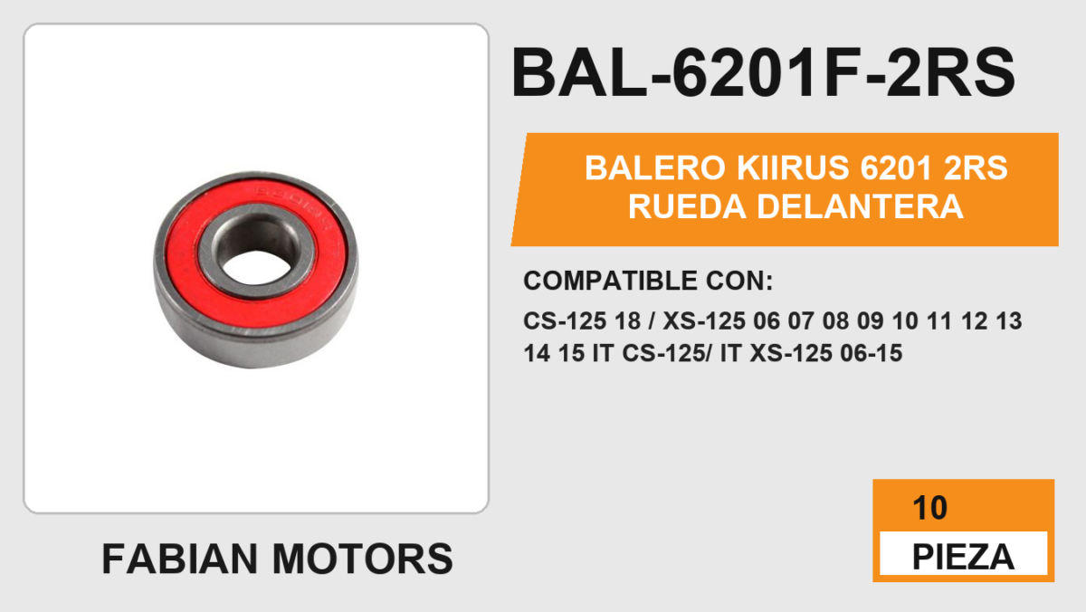 BALERO 6201 2RS RUEDA DELANTERA