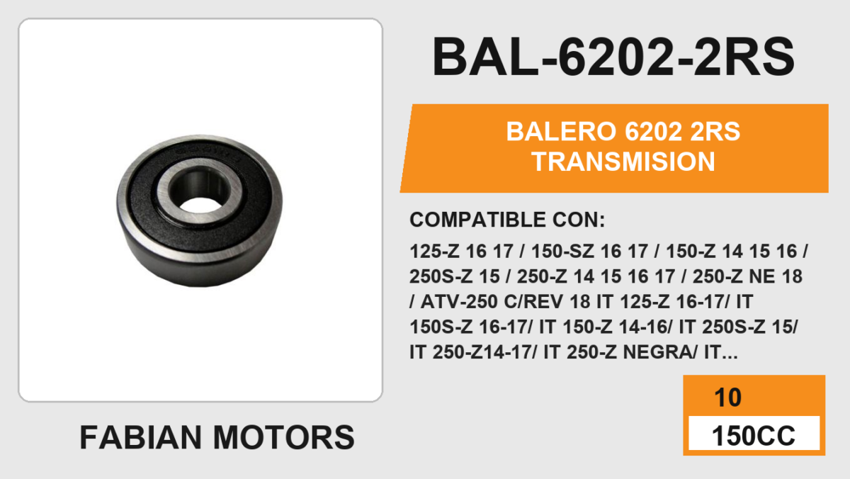 BALERO 6202 2RS TRANSMISION