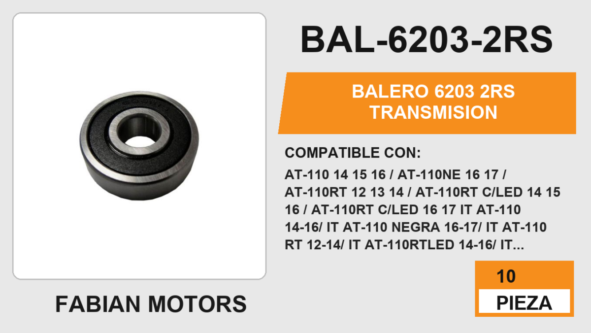 BALERO 6203 2RS TRANSMISION