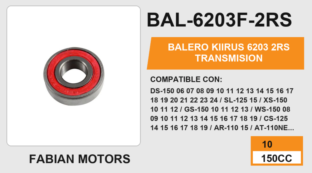 BALERO 6203 2RS TRANSMISION