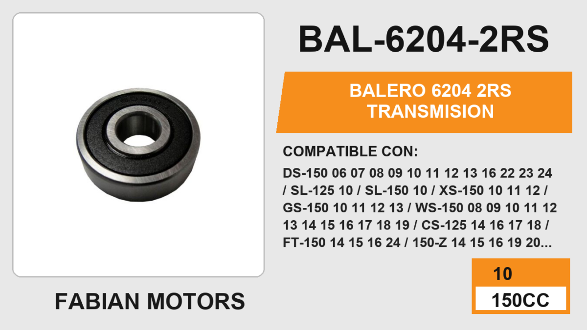 BALERO 6204 2RS TRANSMISION