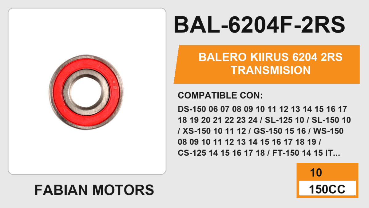 BALERO 6204 2RS TRANSMISION