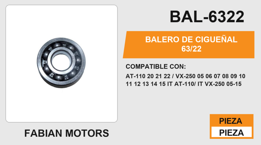 BALERO DE CIGÜEÑAL 63/22