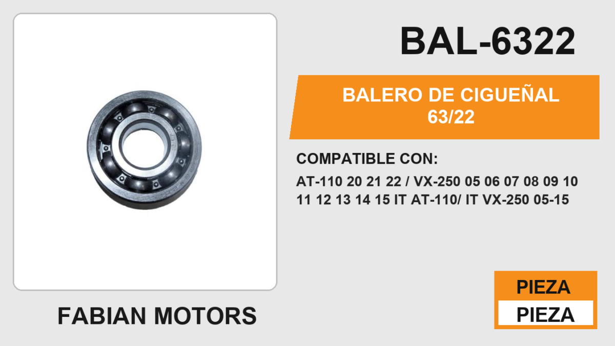 BALERO DE CIGÜEÑAL 63/22