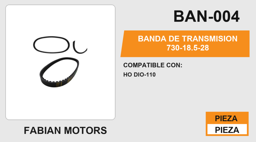 BANDA DE TRANSMISION 730-18.5-28